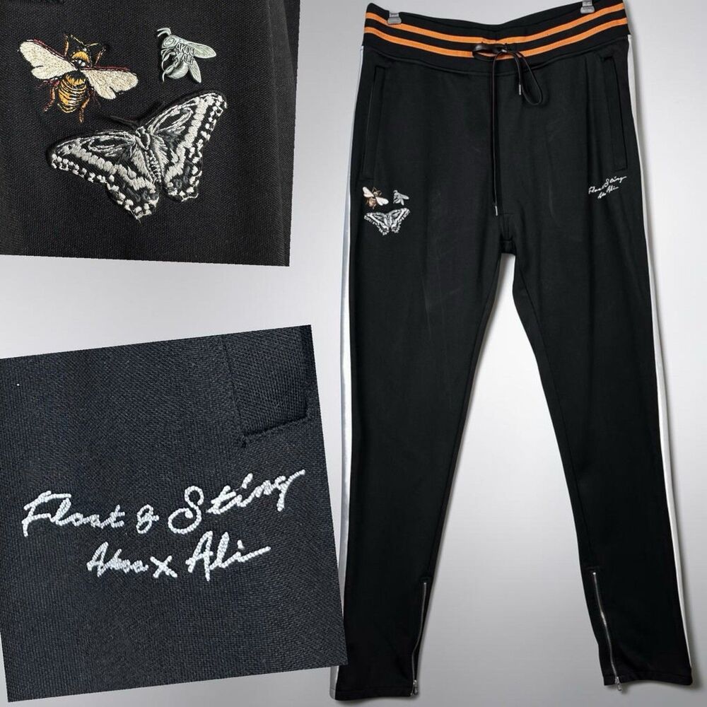 AKOO x Ali Float & Sting Track Pants Men’s XXL Bee Butterfly Zip Joggers RARE